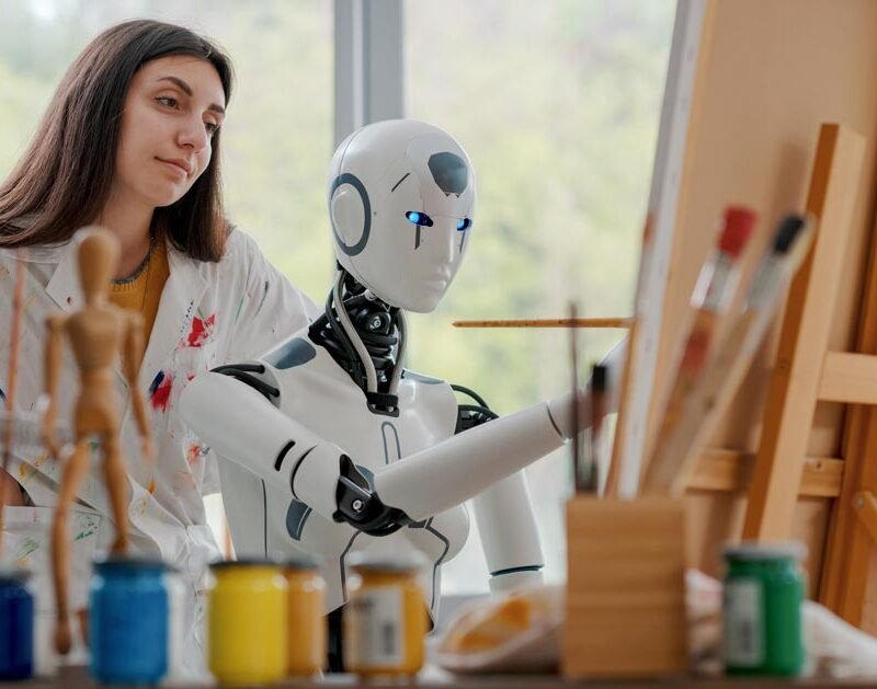 Tattoo artist using AI as part of the creative briefing process rather than replacing human creativity.