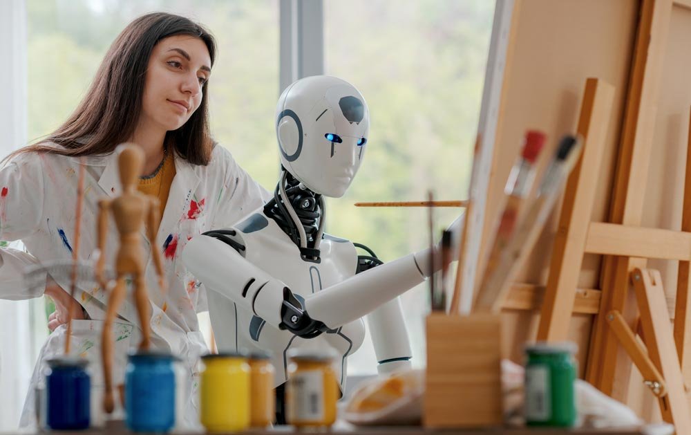 Tattoo artist using AI as part of the creative briefing process rather than replacing human creativity.