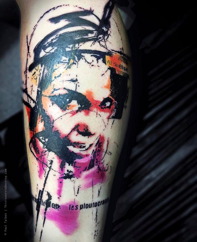 Paul Talbot Tattoo Art Graphic Collage Tattoo by Paul Talbot at Modern Electric near Birmingham UK
