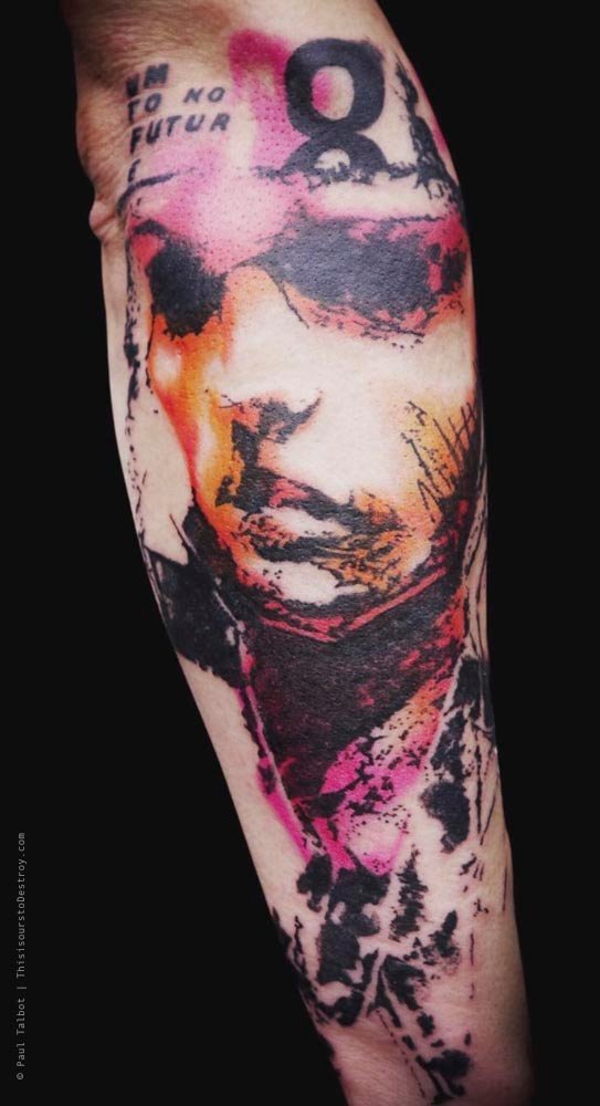 Paul Talbot Tattoo Art Graphic Collage Tattoo by Paul Talbot at Modern Electric near Birmingham UK