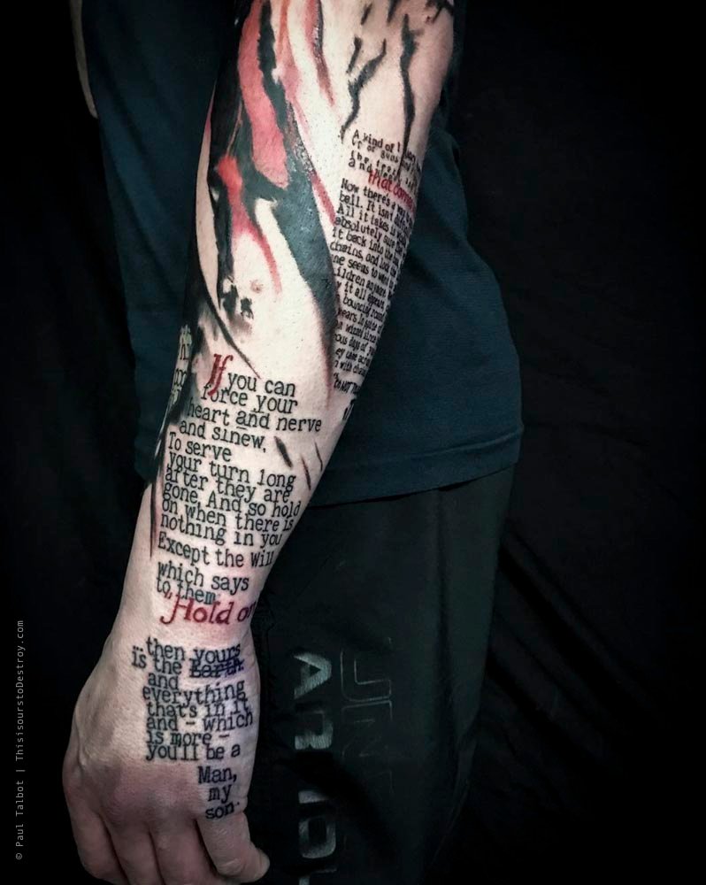 Paul Talbot Tattoo Art Graphic Collage Tattoo by Paul Talbot at Modern Electric near Birmingham UK
