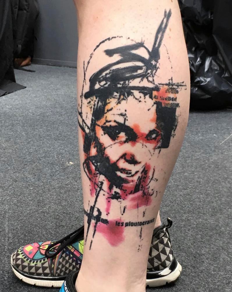 Paul Talbot Tattoo Art Graphic Collage Tattoo by Paul Talbot at Modern Electric near Birmingham UK