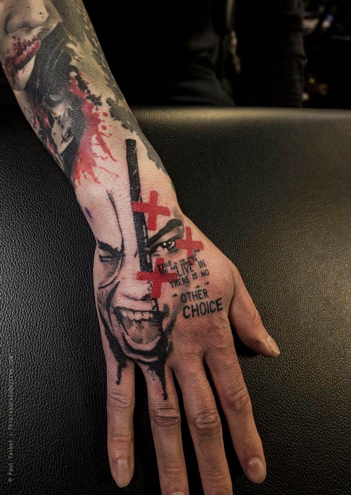 Paul Talbot Tattoo Art Graphic Collage Tattoo by Paul Talbot at Modern Electric near Birmingham UK