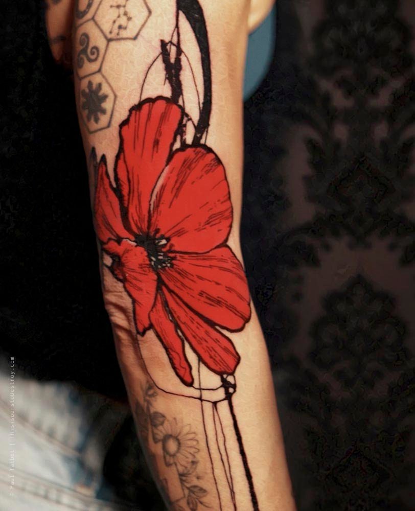 Paul Talbot Tattoo Art Graphic Collage Tattoo by Paul Talbot at Modern Electric near Birmingham UK