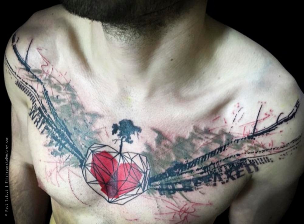 Paul Talbot Tattoo Art Graphic Collage Tattoo by Paul Talbot at Modern Electric near Birmingham UK