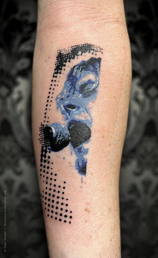 Paul Talbot Tattoo Art Graphic Collage Tattoo by Paul Talbot at Modern Electric near Birmingham UK