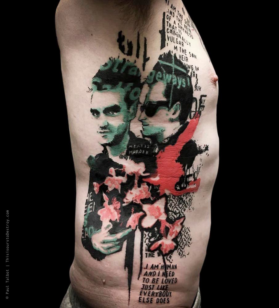 Paul Talbot Tattoo Art Graphic Collage Tattoo by Paul Talbot at Modern Electric near Birmingham UK