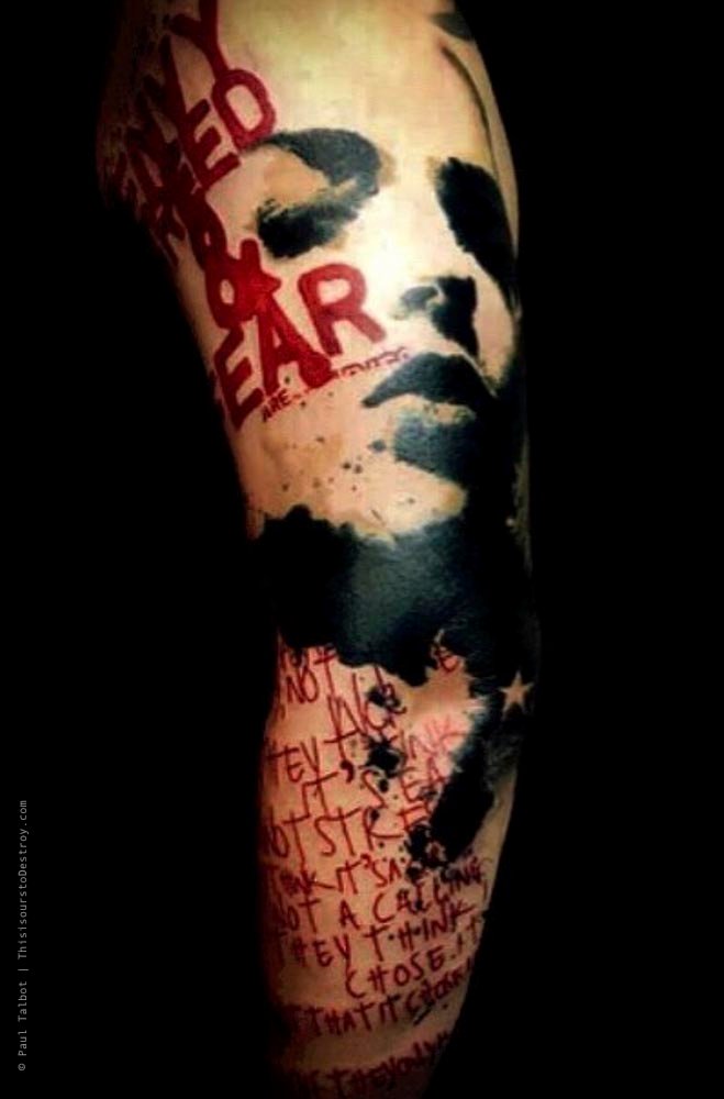 Paul Talbot Tattoo Art Graphic Collage Tattoo by Paul Talbot at Modern Electric near Birmingham UK