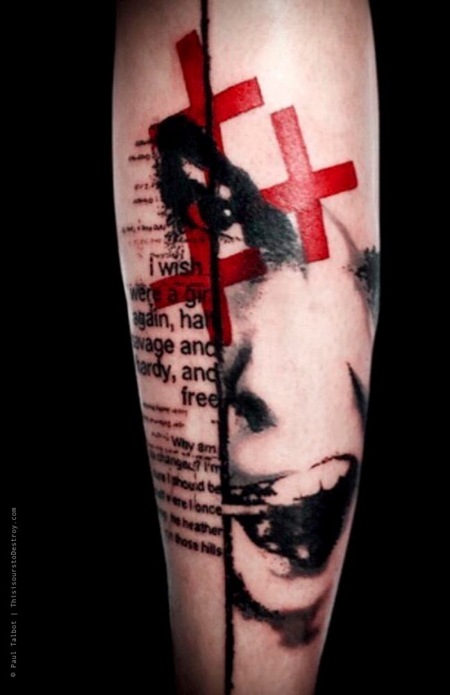 Paul Talbot Tattoo Art Graphic Collage Tattoo by Paul Talbot at Modern Electric near Birmingham UK