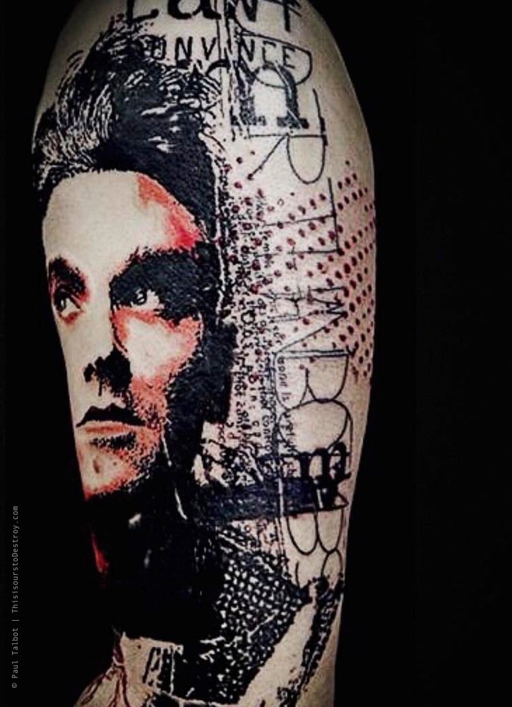 Paul Talbot Tattoo Art Graphic Collage Tattoo by Paul Talbot at Modern Electric near Birmingham UK