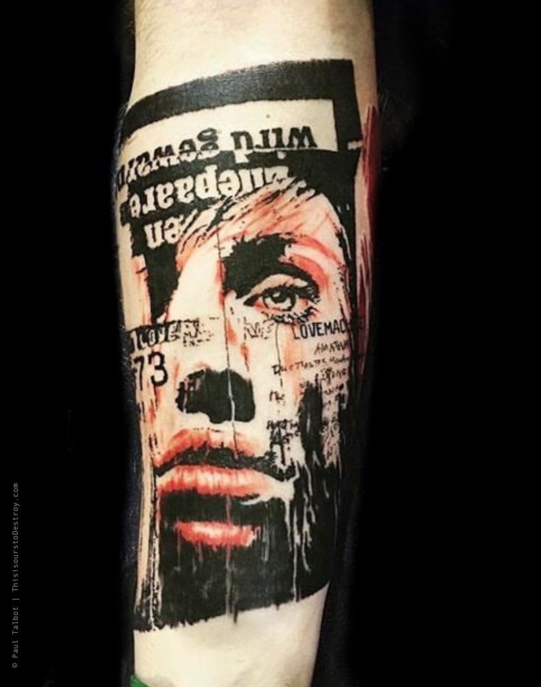 Paul Talbot Tattoo Art Graphic Collage Tattoo by Paul Talbot at Modern Electric near Birmingham UK