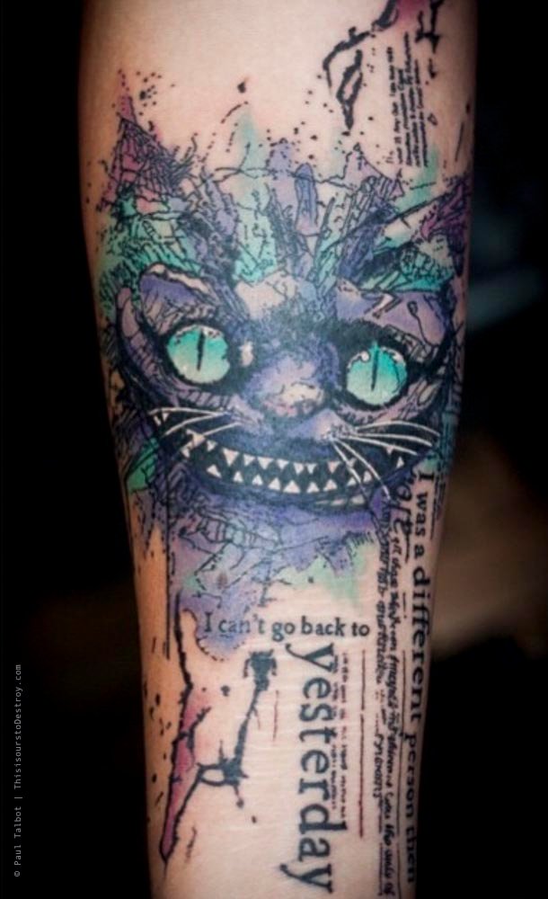 Paul Talbot Tattoo Art Graphic Collage Tattoo by Paul Talbot at Modern Electric near Birmingham UK