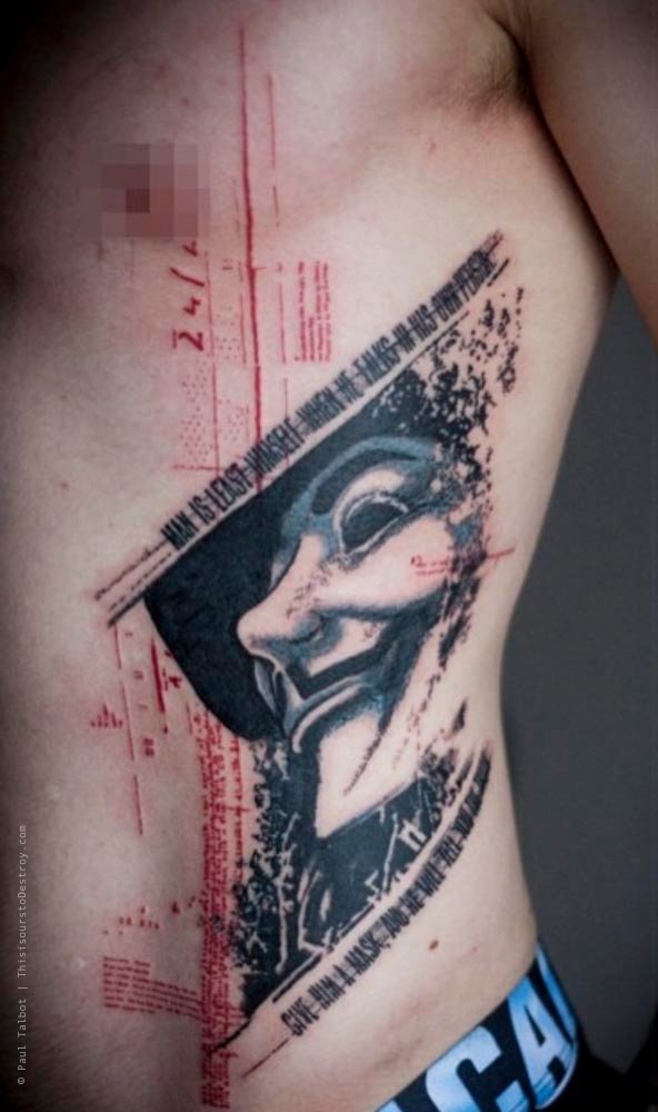 Paul Talbot Tattoo Art Graphic Collage Tattoo by Paul Talbot at Modern Electric near Birmingham UK