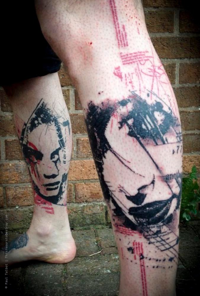 Paul Talbot Tattoo Art Graphic Collage Tattoo by Paul Talbot at Modern Electric near Birmingham UK