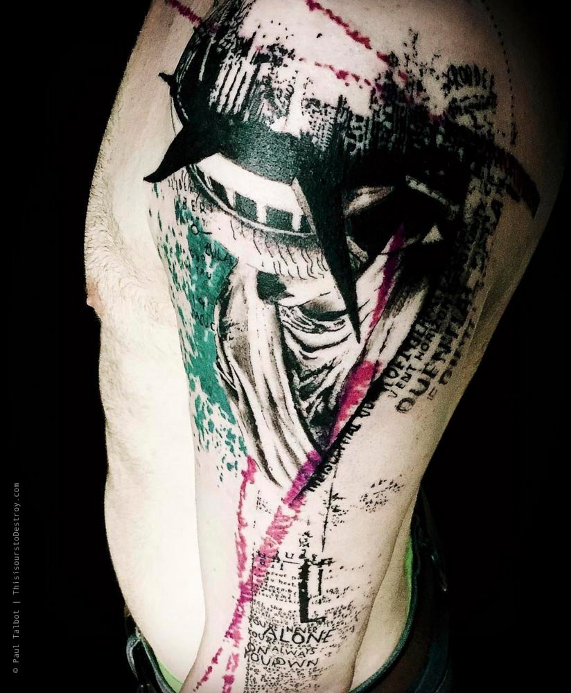 Paul Talbot Tattoo Art Graphic Collage Tattoo by Paul Talbot at Modern Electric near Birmingham UK